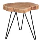 Tavolina e kafesë Davis druri i akacies së ngurtë 6.5-7cm arrë arrë 85x85x45cm