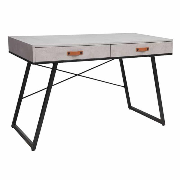 Tavolinë pune Flex, cemento ngjyrë gri-e zezë, 120x60x76cm