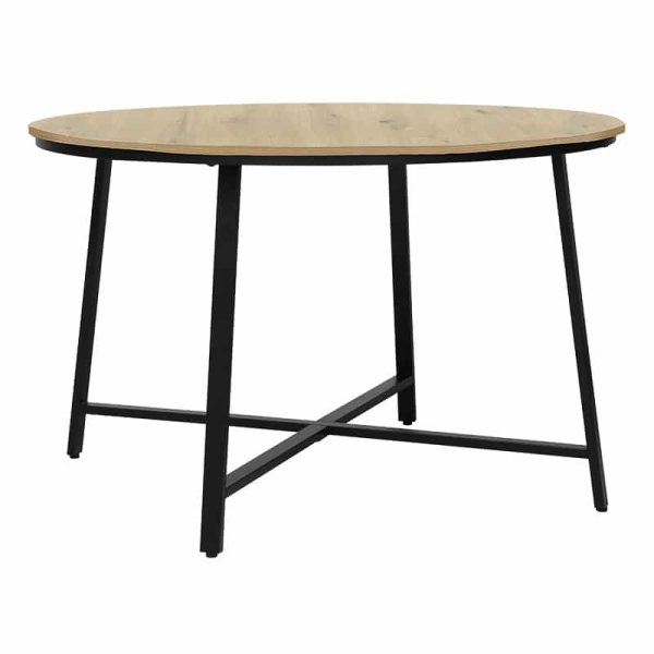 Tabela Gianno  këmbë natyrore-e zezë D120x76cm