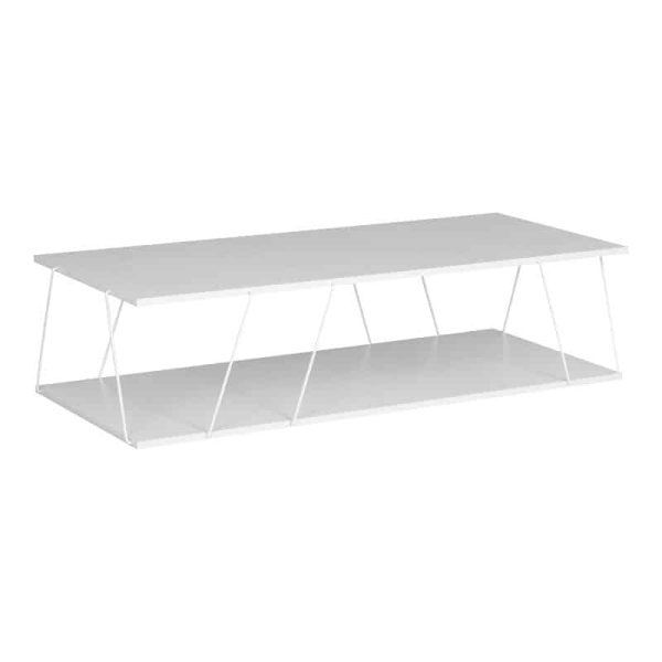 Tavolinë mesi Tars, ngjyrë e bardhë 120x50x30cm