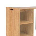 Tavolinë pune polimorfike Tivouzal, melaminë sonoma, e palosshme 140x60x72cm - Image 4