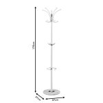 Coat Stand Nicolo  metal bardhë D37x175cm - Image 5