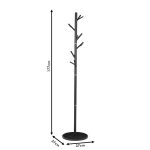 Coat Stand Marietta  metal black D37x177cm - Image 4