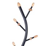 Coat Stand Sergio  metal black-natural D37x171cm - Image 2
