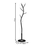 Coat Stand Sergio  metal black-natural D37x171cm - Image 4