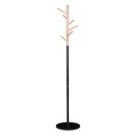 Coat Stand Marianna  metal black-natural D37x169cm