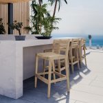 Karrocë bari Bravo  dru i fortë akacie 53x45x87cm - Image 2