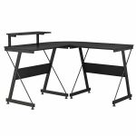 Tavolinë gaming Arien, ngjyrë e zezë 120x120x88cm