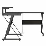 Tavolinë gaming Arien, ngjyrë e zezë 120x120x88cm - Image 4