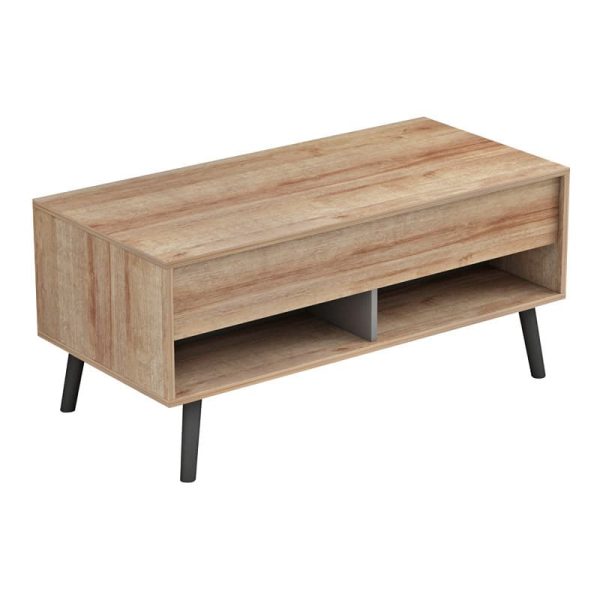 Skyfi  polymorphic coffee table natural-dark grey 100x60x45cm