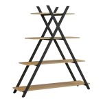 Bookcase Tree  black-natural 120x33x135cm