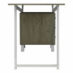 Tavolinë zyre me sirtarë Prosper, melamine ngjyrë natyrale-e bardhë 140x60x76cm - Image 5