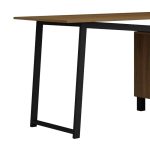 Tavolinë zyre me sirtarë Prosper, melaminë ngjyrë arre-e zezë 140x60x76cm - Image 6