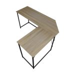 Tavolinë zyre Impetus, kënd i djathtë, melaminë në ngjyrë sonoma-e zezë 150x120x75 - Image 3