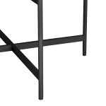 Tavolinë kafeje rresht, melaminë e zezë mermer-metal i zi, D80x45cm - Image 6