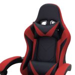 Karrige zyre Moza gaming, me mbështetëse këmbësh PU e zezë- e kuqe. - Image 6