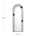 Pasqyrë Derway, ngjyrë e zezë, 65x2x180cm - Image 4