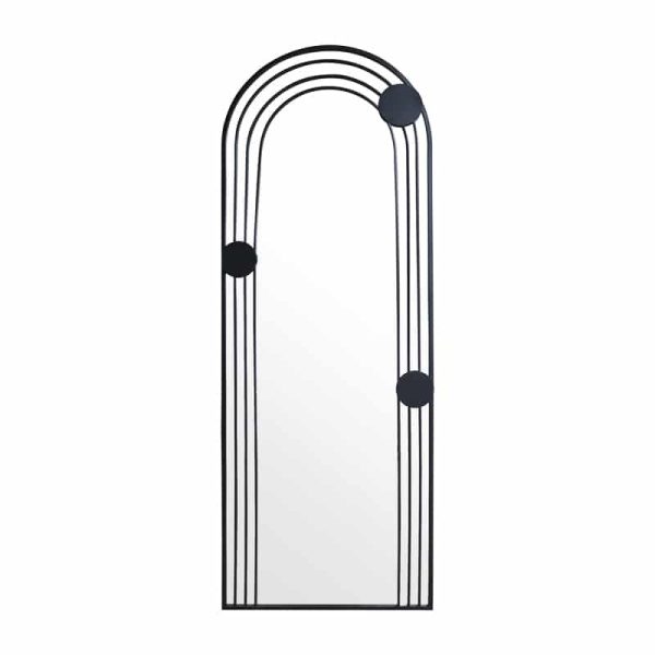 Pasqyrë Derway, ngjyrë e zezë, 65x2x180cm