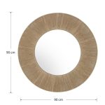 Pasqyrë Rojie, natyrale, 90x2x90cm - Image 3