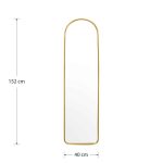 Pasqyrë Zelicie, ngjyrë ari, 40x2.5x152cm - Image 5