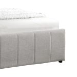 Krevat i dyfishtë Tatiana  pëlhurë gri të lehtë me magazinim 160x200cm - Image 7