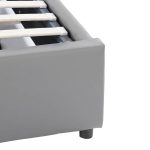 Krevat i dyfishtë Circe  PU gri me magazinim 150x200cm - Image 6