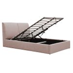 krevat dopio Violaine  pëlhurë bezhë-gri me magazinim 160x200cm - Image 3