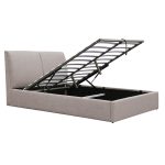 krevat dyfishtë Violaine  pëlhurë beige me magazinim 160x200cm - Image 3