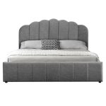 Dyfishtë krevat Tatiana  pëlhurë antracite me magazinë 160x200cm - Image 3