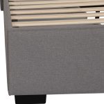 Krevat çift me sirtar Veloty, stof gri i errët 150x200cm - Image 5