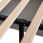 Krevat çift me sirtar Veloty, stof gri i errët 150x200cm - Image 6