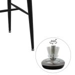 Tavolina e barit Harriet  MDF me ngjyrë të bardhë-të zezë 120x60x105cm - Image 5