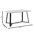 Tabela Gemma  në sonoma-ngjyrë të zezë 140x80x75cm - Image 6