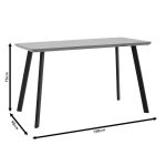 Tabela Adira  MDF në sonoma-ngjyrë të zezë 150x90x75cm. - Image 5