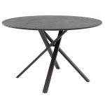 Tavolinë e ngrënies Cerco, MDF e zezë D120x75cm - Image 2