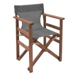 Komplet reto ngrënieje 5 copë dru ahu i fortë arre gri e errët 120x75x71cm - Image 4