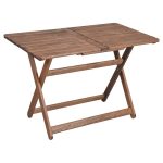 Komplet reto ngrënieje 5 copë dru ahu i fortë arre-ngjyrë e kuqe e errët 120x75x71cm - Image 2