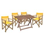 Tavoline ngrenie Set Reto prej 5 copash druri ahu i forte arre 120x75x71cm