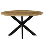 Tavolina mbretërore  druri i fortë 4cm këmbë arrë e zezë D130x77cm