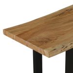 Stol Stiles akacia druri të ngurta 3.5 cm arra-e zezë 180x40x45cm - Image 5