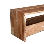 Komodë televizori Konna i përbërë nga druri masiv akacia në nuancë arre, 140x40x45cm - Image 2