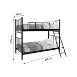 Shtrati i krevatit Winston  gloss metalik i zi 90x190cm - Image 3