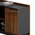 Tavolinë Oscar, kënd i djathtë, ngjyrë arre-antracit 200x180x76cm - Image 4