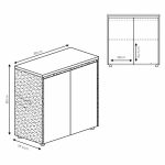 Dollap i ulët Oscar, në ngjyrë arre-antracit 80x40x80cm - Image 4