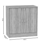 Dollap zyre i ulët profesional Anze, melaminë natyrale 80x40x80cm - Image 6