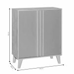 Kabineti i këpucëve Milana  bardhë sm-grey 74x38x95cm - Image 4