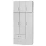 3 dera dhe kabineti Zelia  bardhë 90x42x240cm