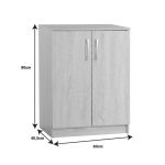 Dollap këpucësh Shordo, melaminë wenge 60x40.5x80cm - Image 4