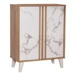 Dollapi i këpucëve Kumen  melamine në hije mermeri lisi 74x38x95cm