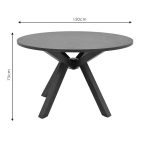 Biron tryezë  druri natyror druri gome-MDF kafe-anthracite D120x75cm - Image 6